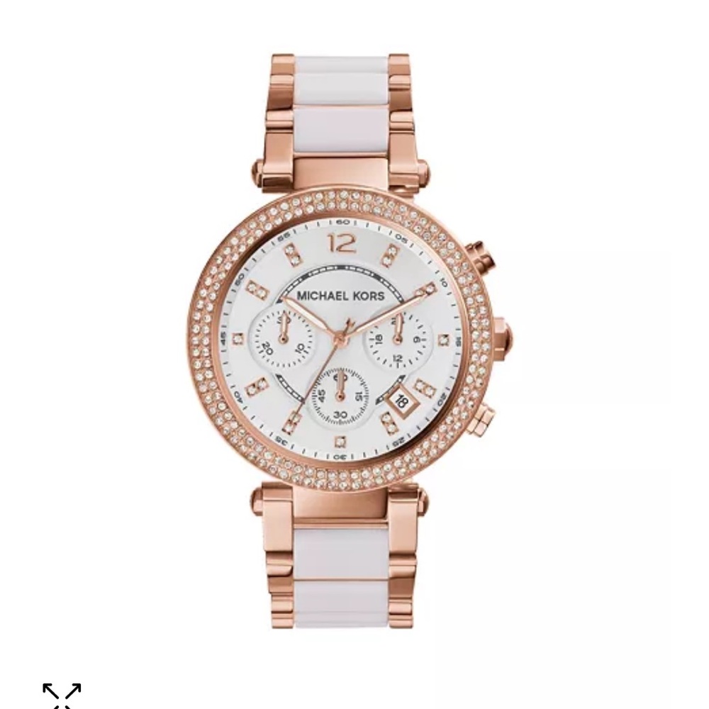 Michael Kors Women’s Parker Chronograph Two-Tone Stainless Steel Bracelet Watch